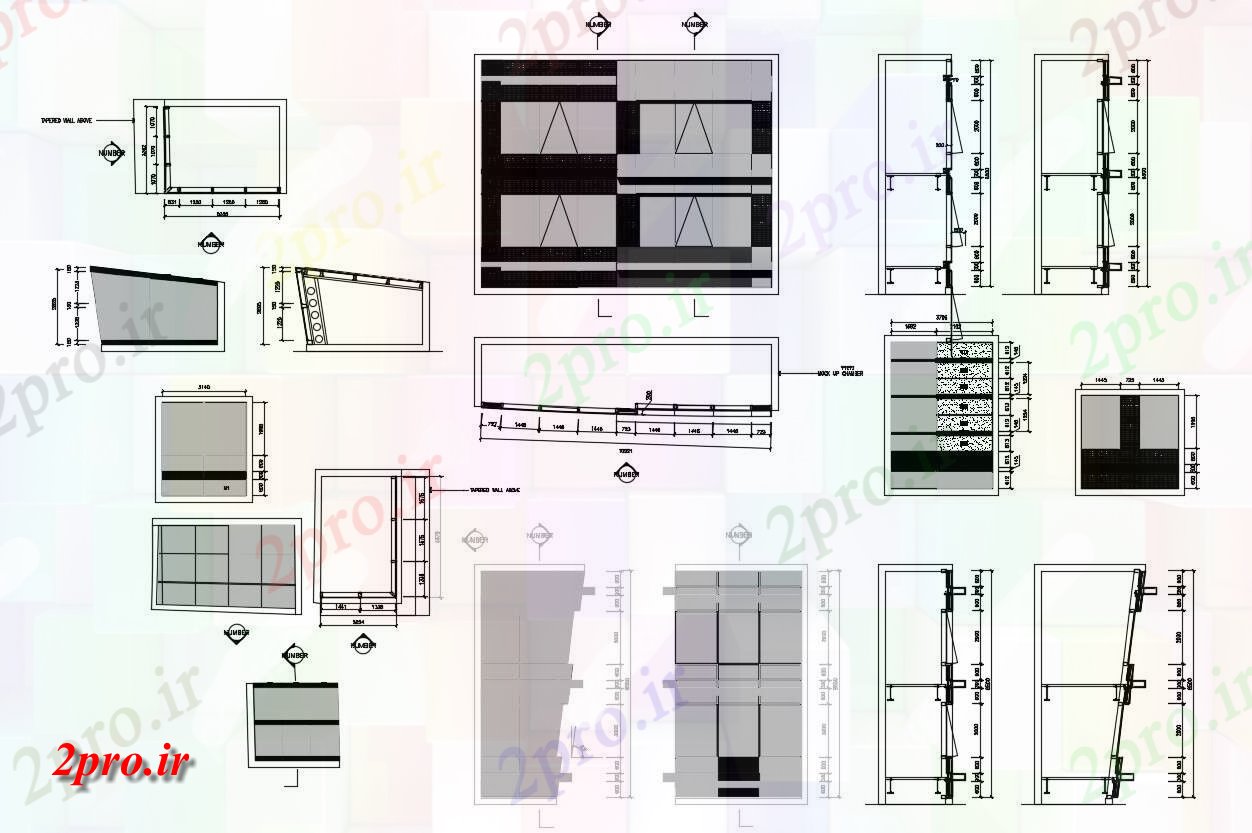 دانلود نقشه دیوار خارجی  (کد33312)