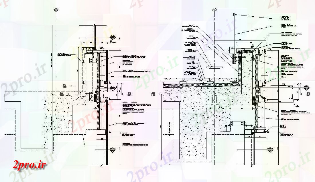 دانلود نقشه جزئیات لنگر دیوار  (کد33359)