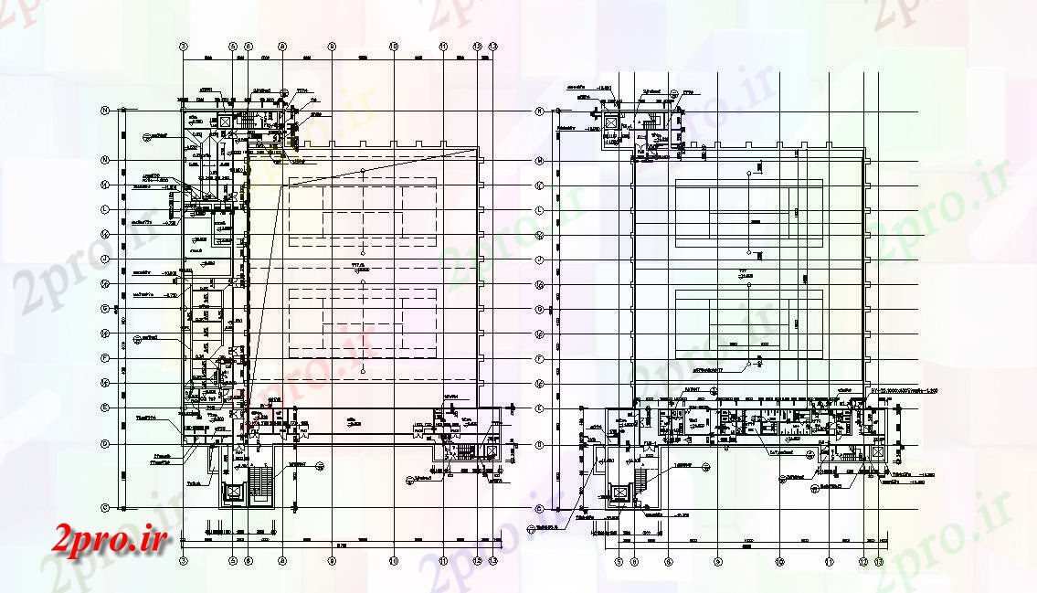 دانلود نقشه مسکونی ، ویلا ، دوبلکس ، اپارتمان 51×64 متر (کد33411)