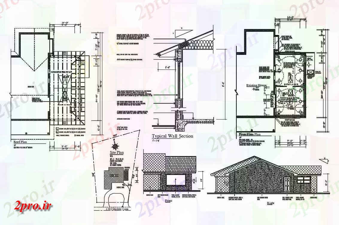 دانلود نقشه مسکونی ، ویلا ، دوبلکس ، اپارتمان   (کد33464)