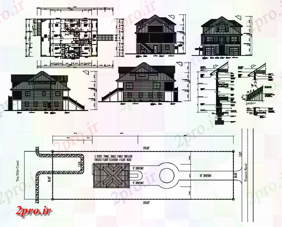 دانلود نقشه مسکونی ، ویلا ، دوبلکس ، اپارتمان 47×96 متر (کد33473)