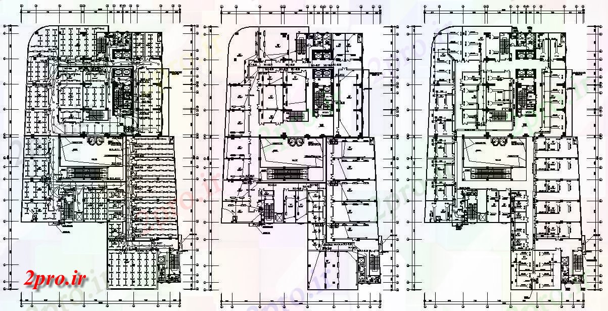 دانلود نقشه  ساختمان تجاری اداری ، دفتر کار 50×84 متر (کد33529)