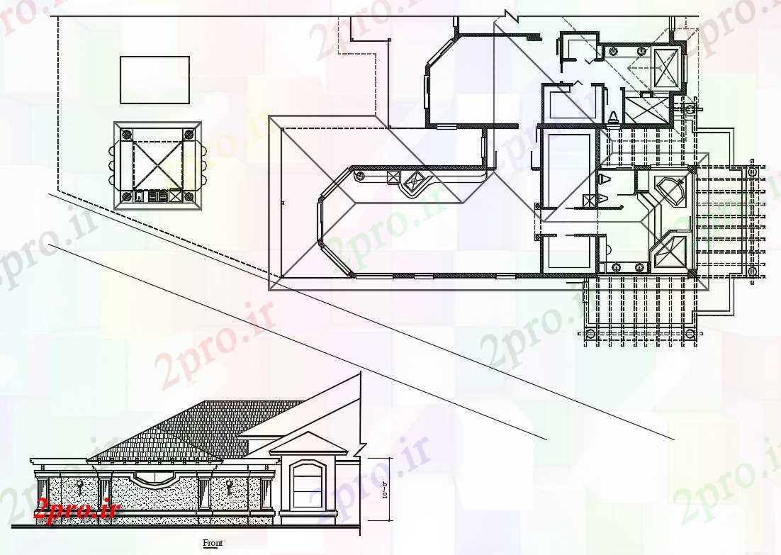 دانلود نقشه جزئیات خانه مسکونی   (کد33561)