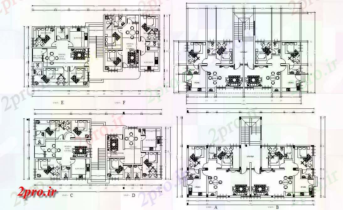 دانلود نقشه مسکونی ، ویلایی ، آپارتمان 10×21 متر 13 در 21 متر (کد33577)