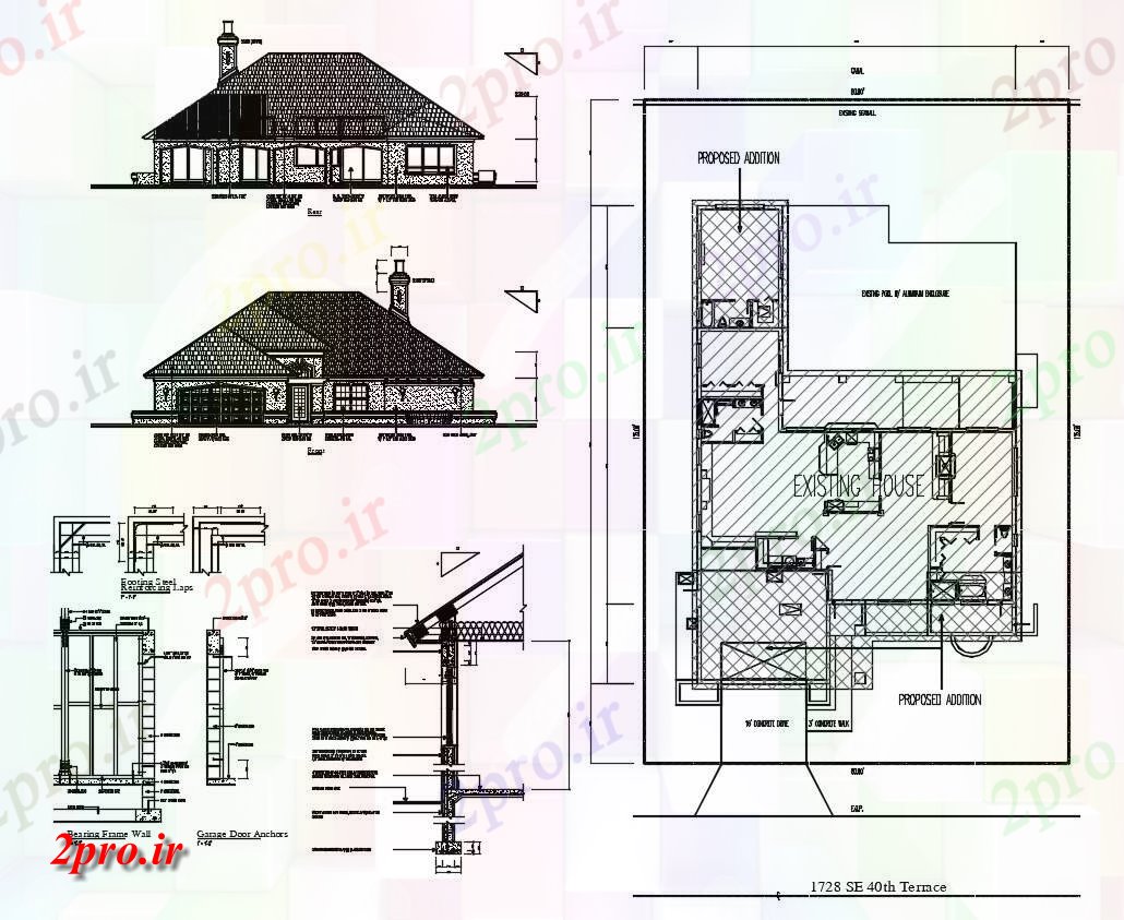 دانلود نقشه مسکونی  ، ویلایی ، آپارتمان ، نما 7×10 متر (کد33612)