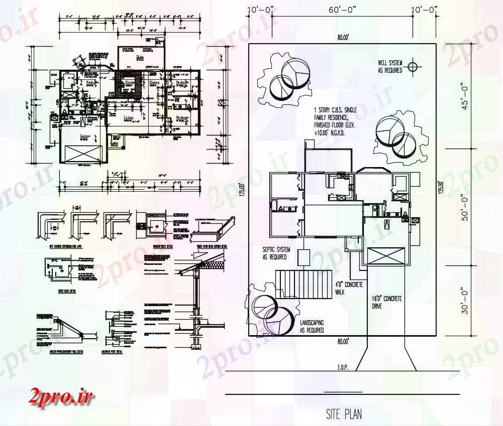 دانلود نقشه مسکونی ، اپارتمان ، مجتمع 58×70 متر (کد33679)