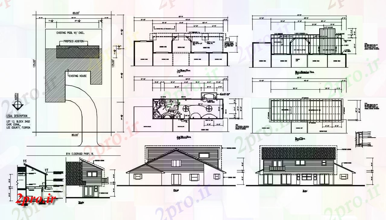 دانلود نقشه مسکونی ، اپارتمان ، مجتمع 14×72 متر (کد33701)