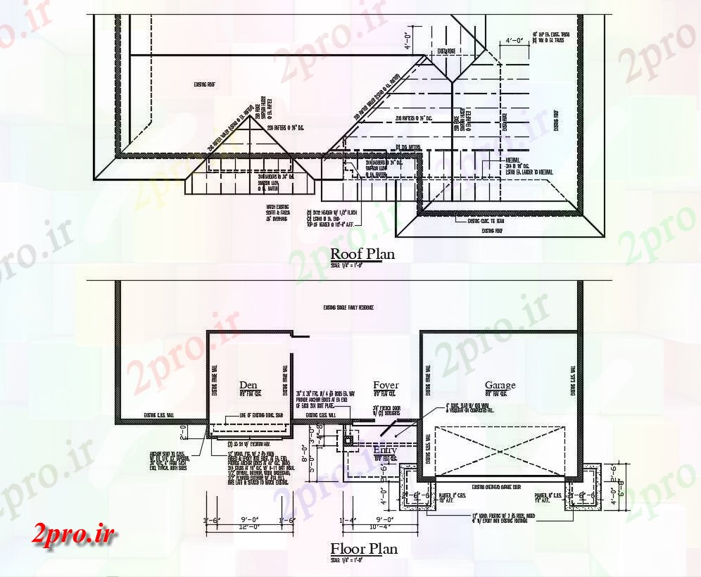 دانلود نقشه سیستم سقف و کف ساختمان  (کد33711)