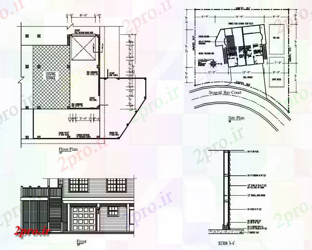 دانلود نقشه مسکونی ، اپارتمان ، ویلایی  (کد33713)