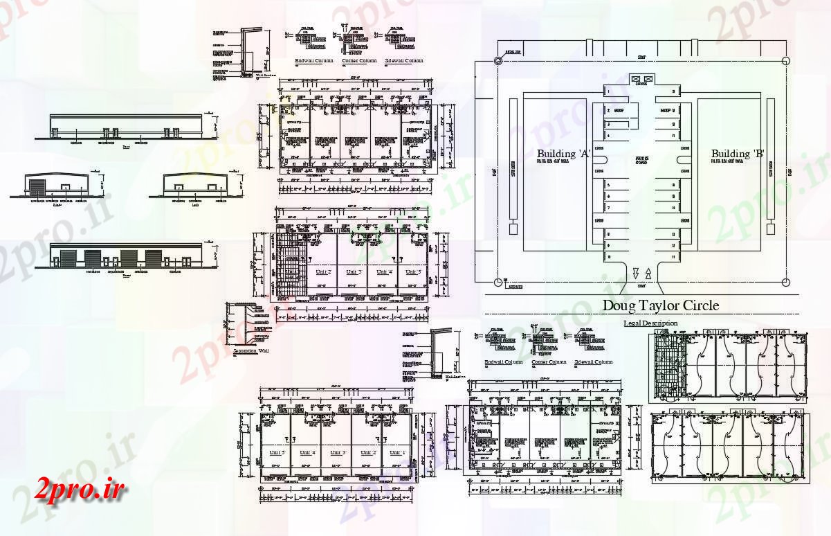 دانلود نقشه فروشگاه ، هایپر مارکت ، مرکز خرید 61×144 متر (کد33716)