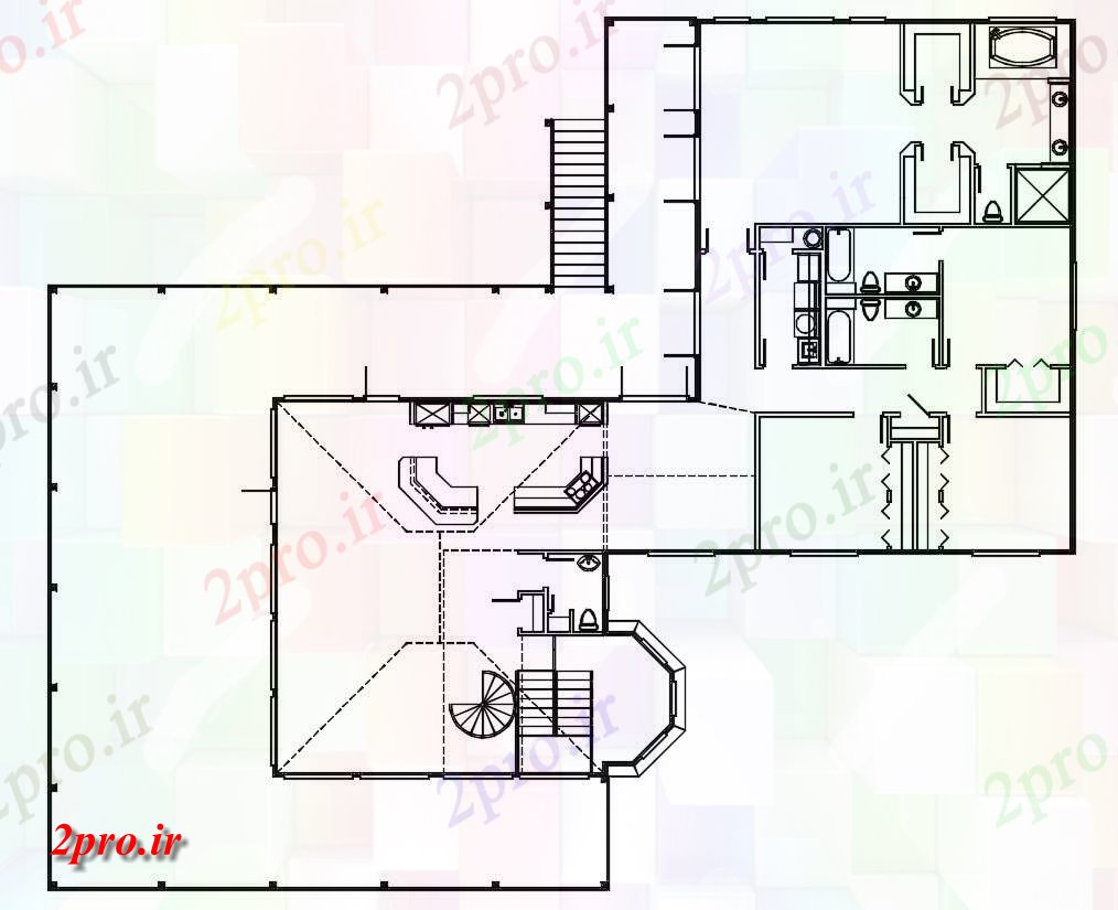 دانلود نقشه مسکونی  ، ویلایی ، آپارتمان 81×85 متر (کد33733)