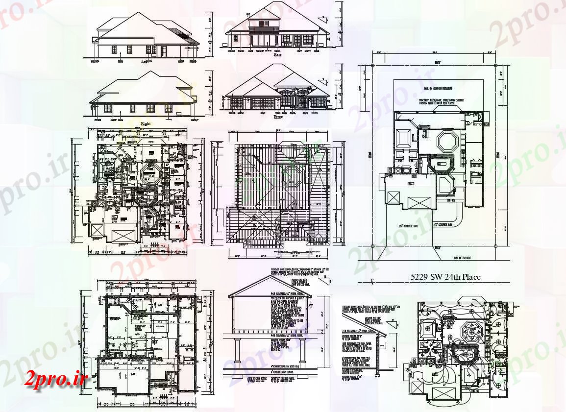 دانلود نقشه مسکونی  ، ویلایی ، آپارتمان 61×66 متر (کد33751)