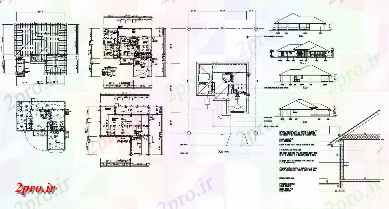 دانلود نقشه مسکونی  ، ویلایی ، آپارتمان 21×22 متر (کد33763)