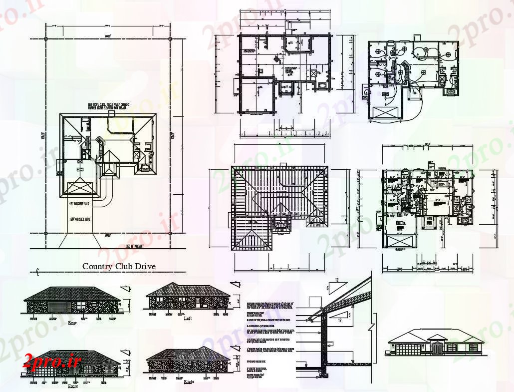 دانلود نقشه مسکونی ، ویلایی ، آپارتمان 60×69 متر 60 در 69 متر (کد33774)