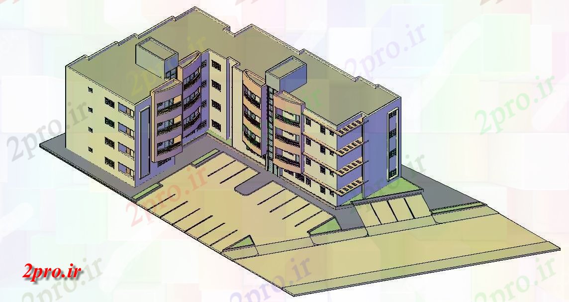 دانلود نقشه تریدی مجتمع مسکونی ، اپارتمان   (کد33784)