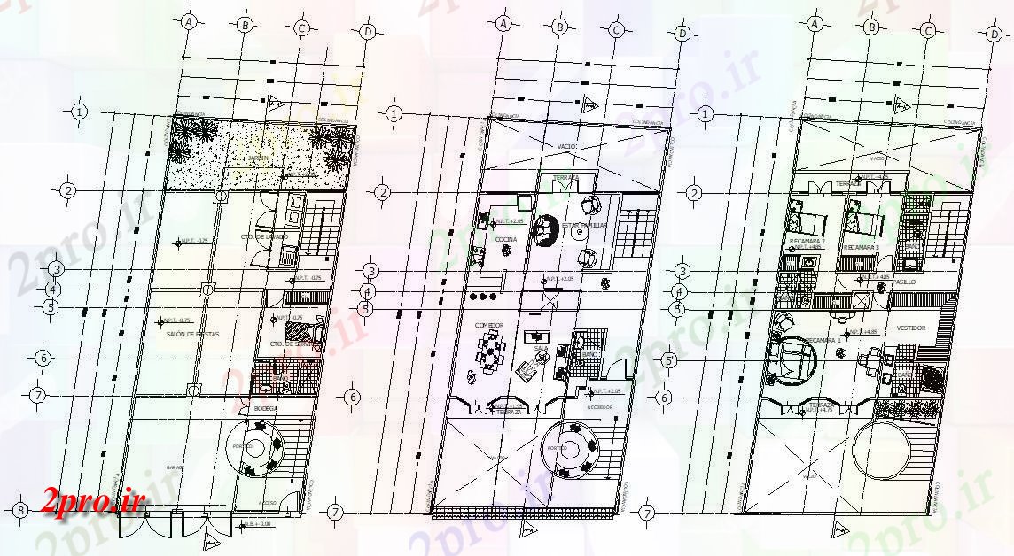 دانلود نقشه مسکونی  ، ویلایی ، آپارتمان 10×20 متر (کد33788)