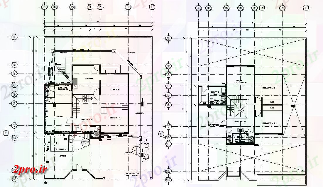 دانلود نقشه ویلا ، دوبلکس ، مسکونی 10×12 متر (کد33889)