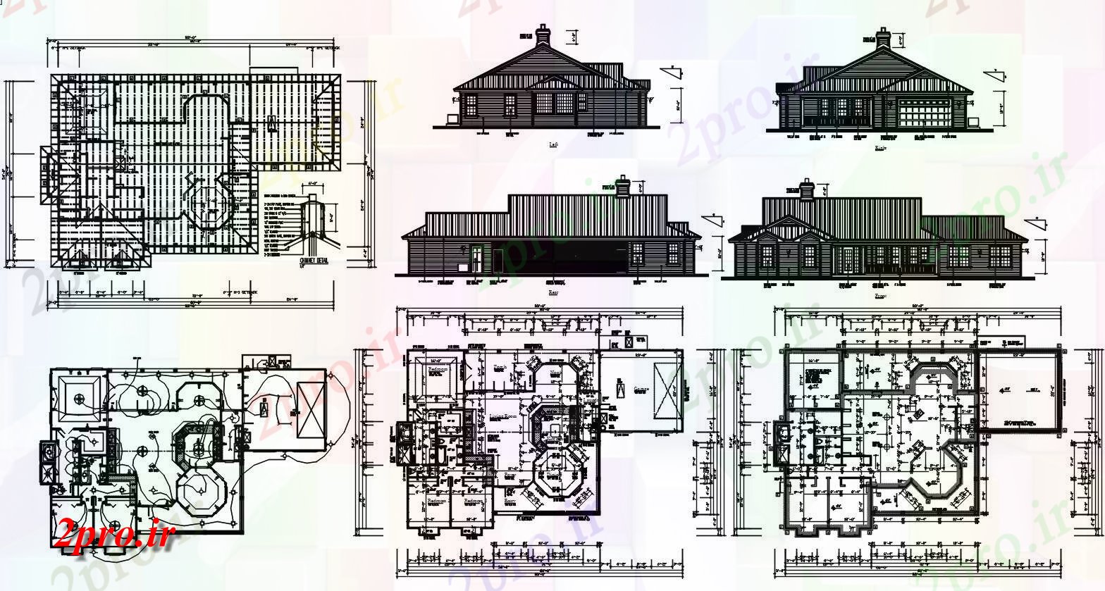 دانلود نقشه مسکونی  ، ویلایی ، آپارتمان 62×99 متر (کد33905)