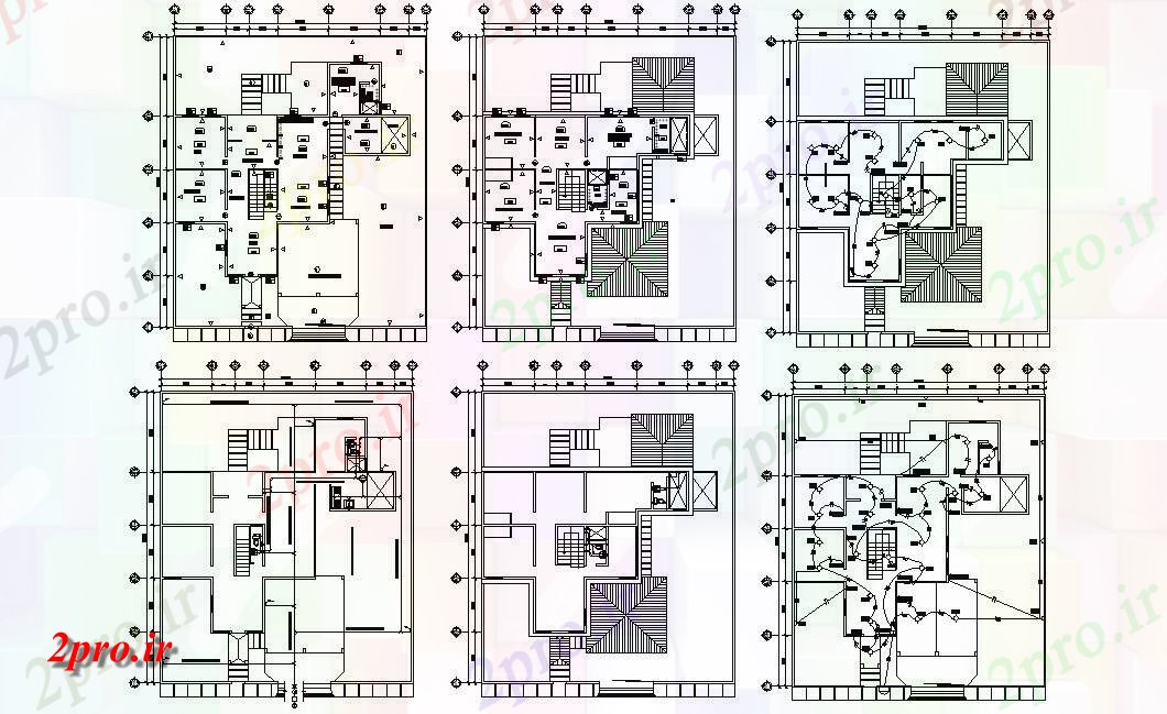 دانلود نقشه مسکونی  ، ویلایی ، آپارتمان 17×19 متر (کد33921)