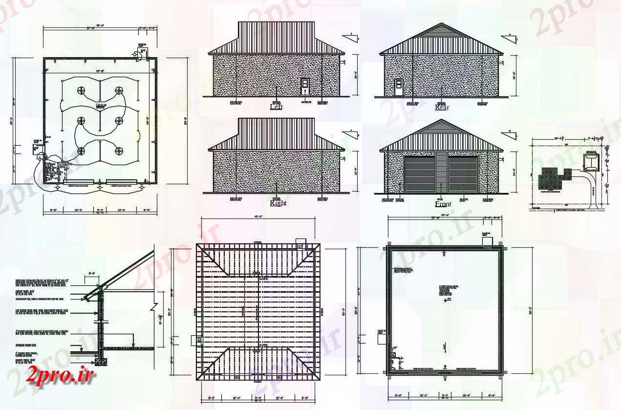 دانلود نقشه گاراژ ، پارکینک  (کد33929)