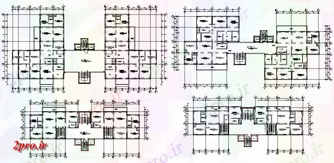 دانلود نقشه مسکونی ، ویلا ، دوبلکس 18×41 متر 18 در 40 متر (کد34040)