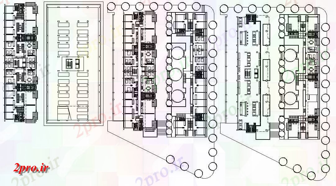 دانلود نقشه مسکونی ، ویلا ، دوبلکس ، اپارتمان 35×52 متر (کد34080)