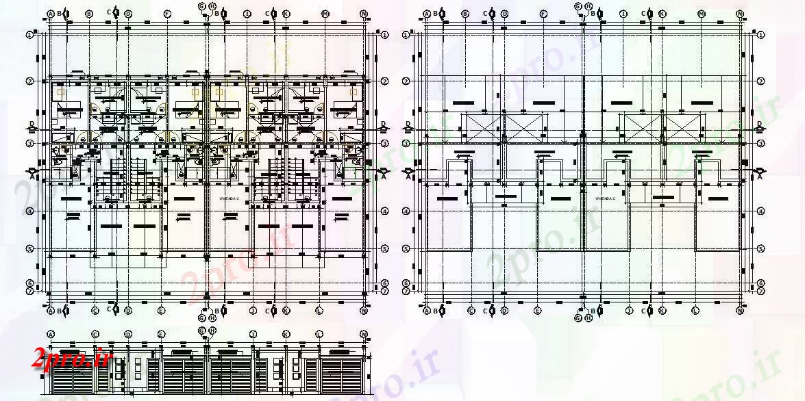 دانلود نقشه مسکونی ، ویلا ، دوبلکس ، اپارتمان 17×20 متر (کد34088)