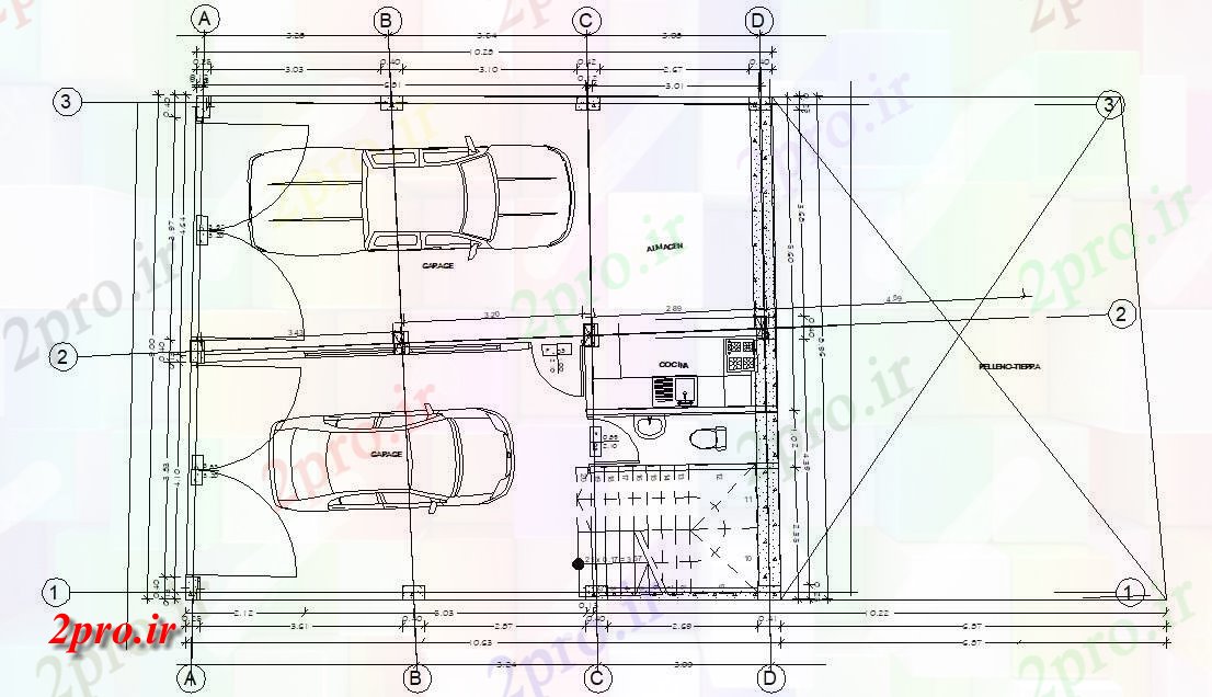 دانلود نقشه پارکینگ   (کد34094)