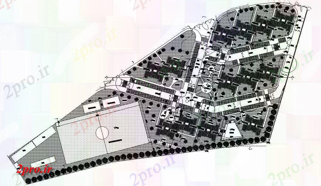 دانلود نقشه طرح منطقه بندی سایت ، سایت پلان ، شهرک ، بلوک بندی ، طراحی سایت   (کد34101)