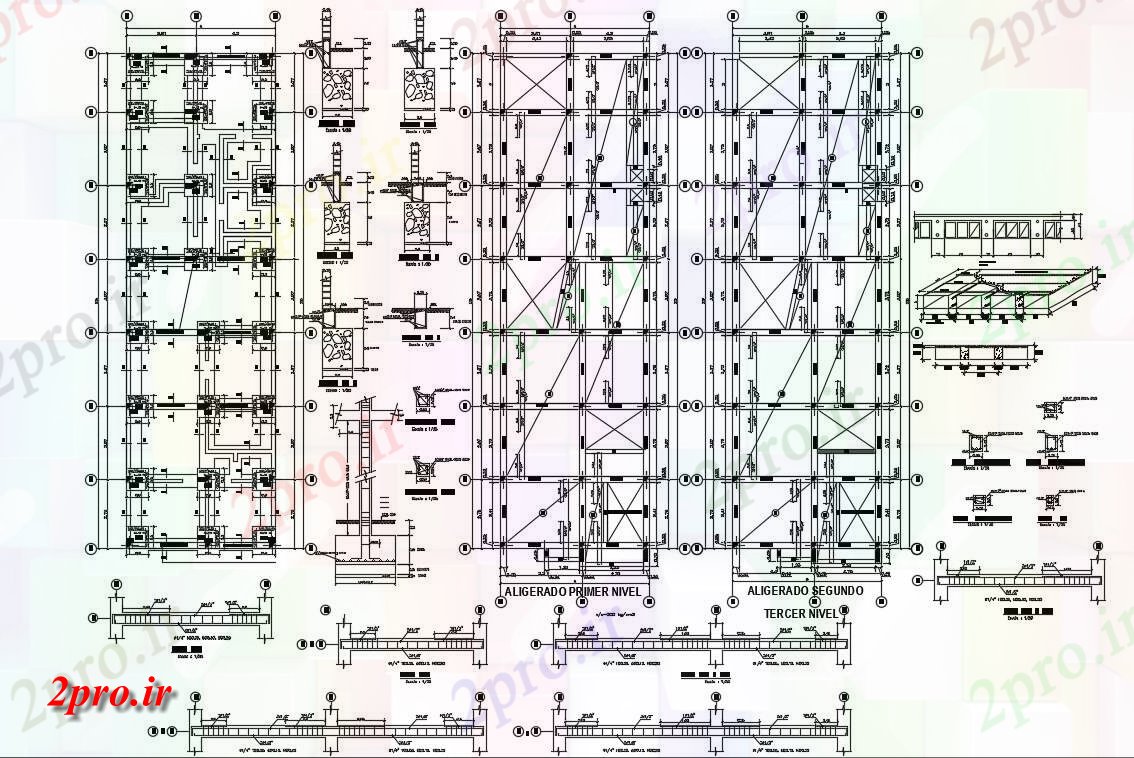 دانلود نقشه  جزئیات سقف  (کد34149)