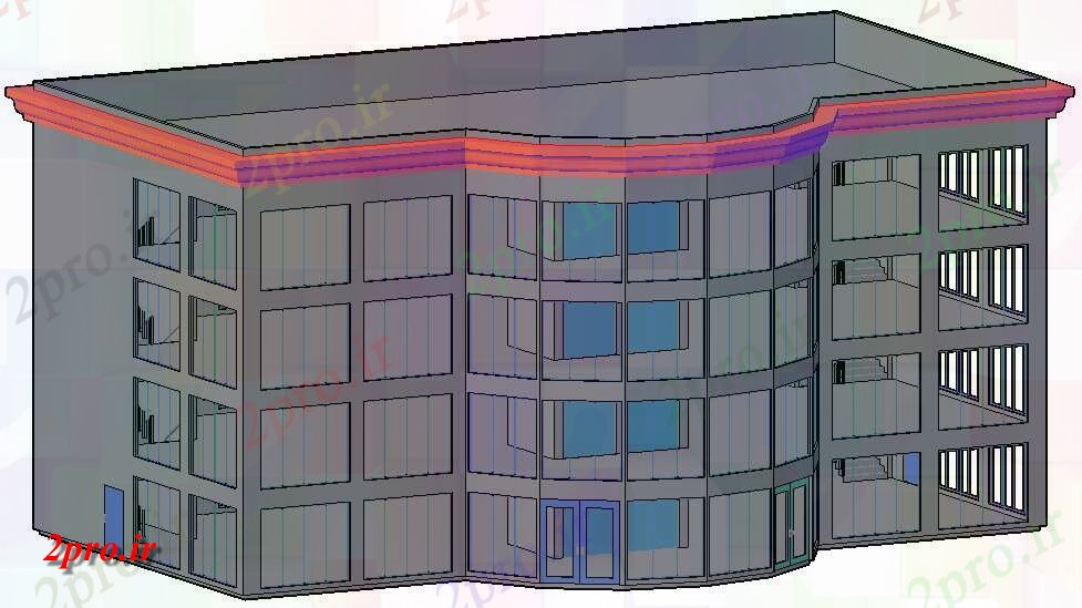 دانلود نقشه تری دی ساختمان   (کد34412)