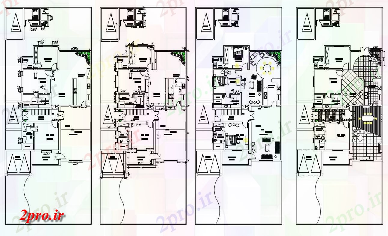 دانلود نقشه مسکونی  ، ویلایی ، آپارتمان 60×94 متر (کد34445)