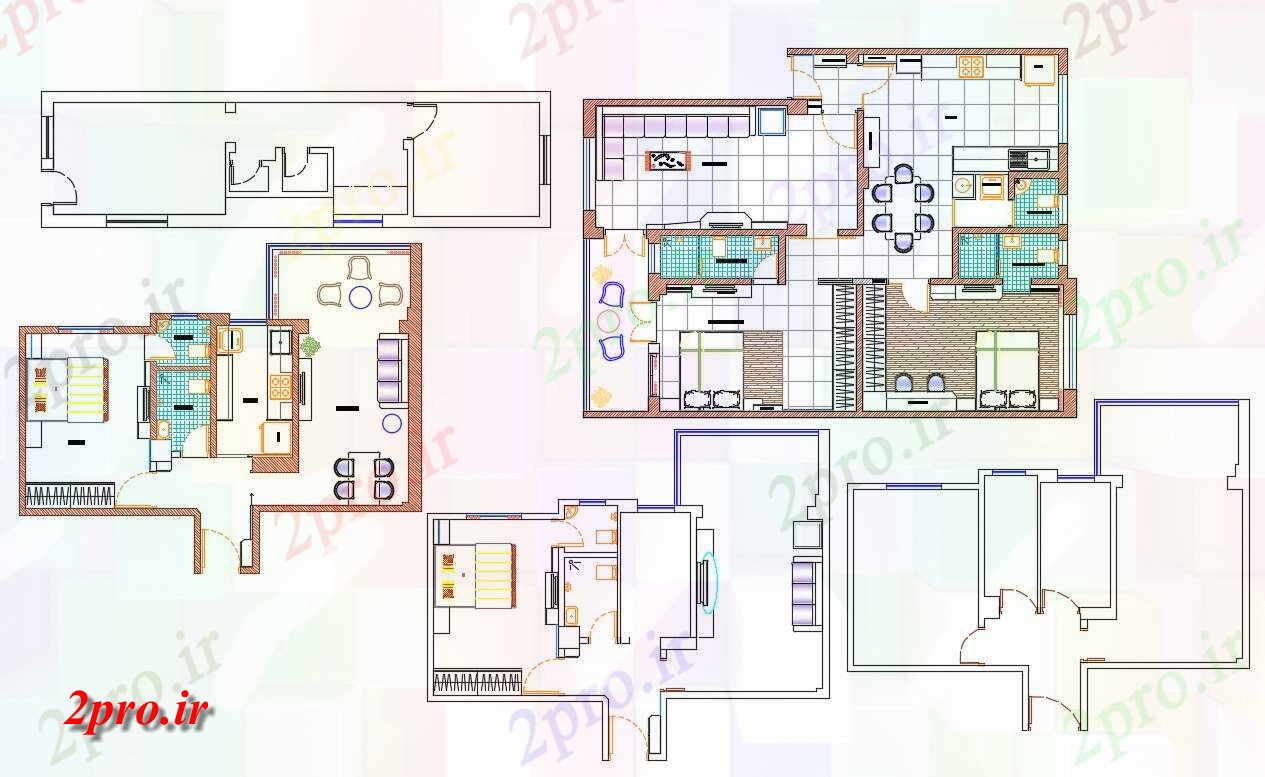 دانلود نقشه مسکونی  ، ویلایی ، آپارتمان 35×47 متر (کد34492)