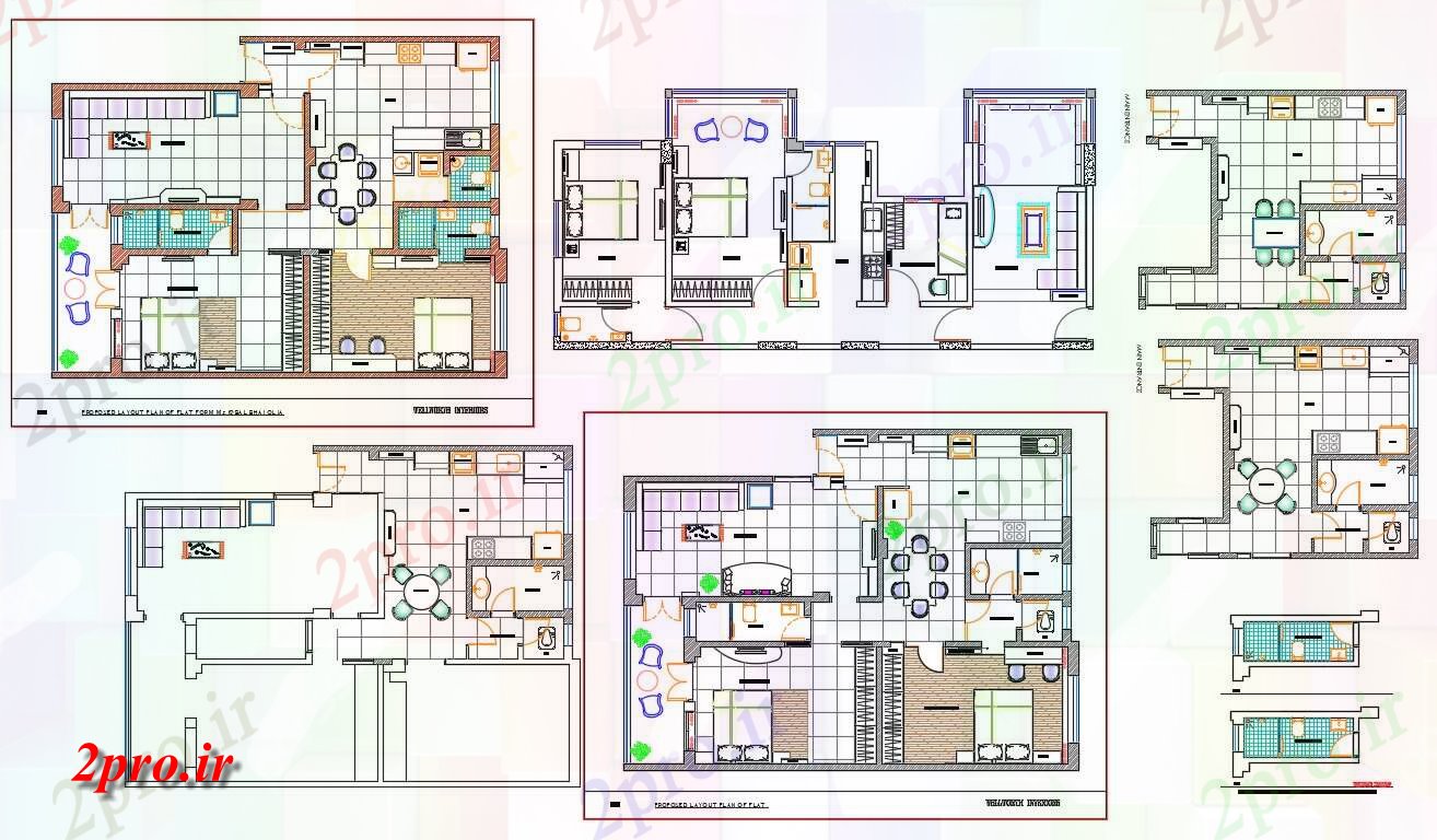 دانلود نقشه مسکونی  ، ویلایی ، آپارتمان 35×46 متر (کد34557)