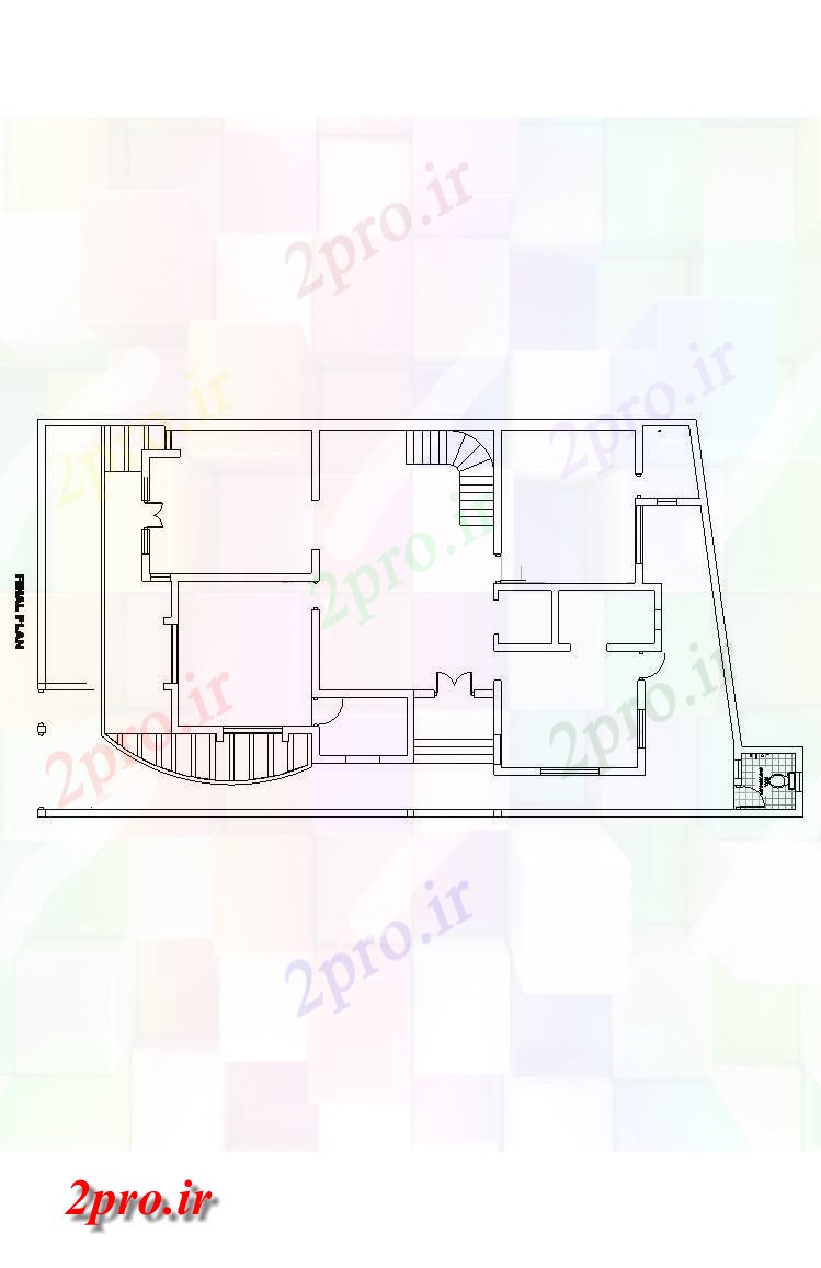 دانلود نقشه خانه مسکونی  ، ویلایی ، آپارتمان 49×94 متر (کد34859)