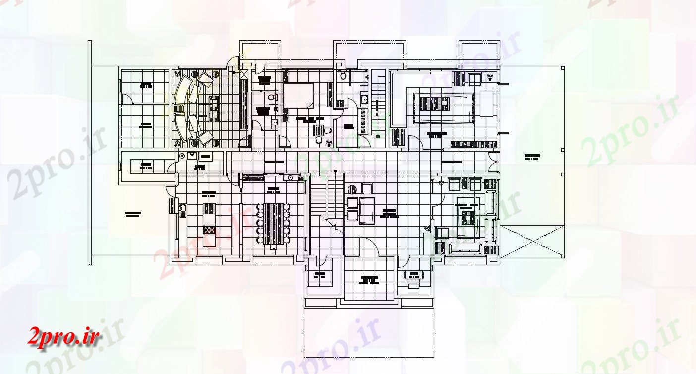دانلود نقشه مسکونی  ، ویلایی ، آپارتمان 65×105 متر (کد34888)