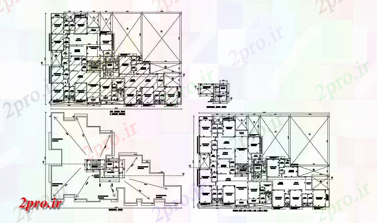 دانلود نقشه مسکونی  ، ویلایی ، آپارتمان 9×11 متر (کد34956)