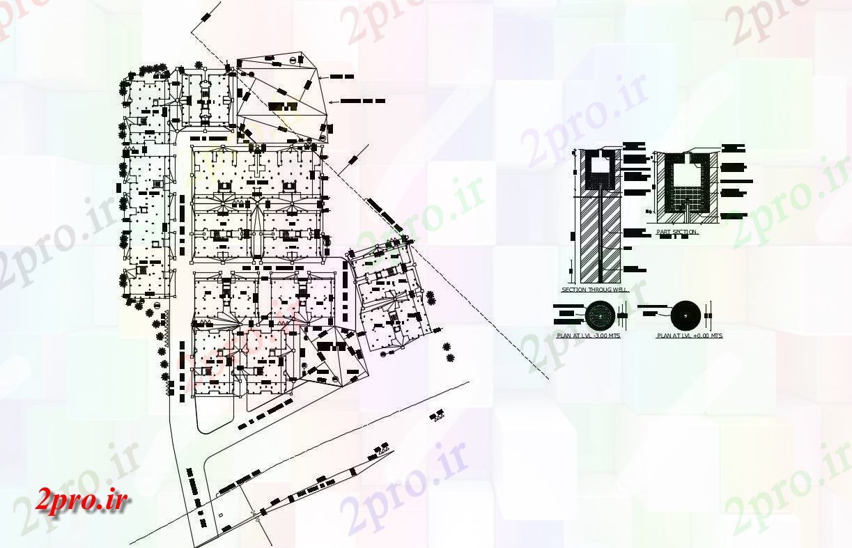 دانلود نقشه جزییات سایت پلان ، شهرک ، بلوک بندی ، طراحی سایت   (کد35004)