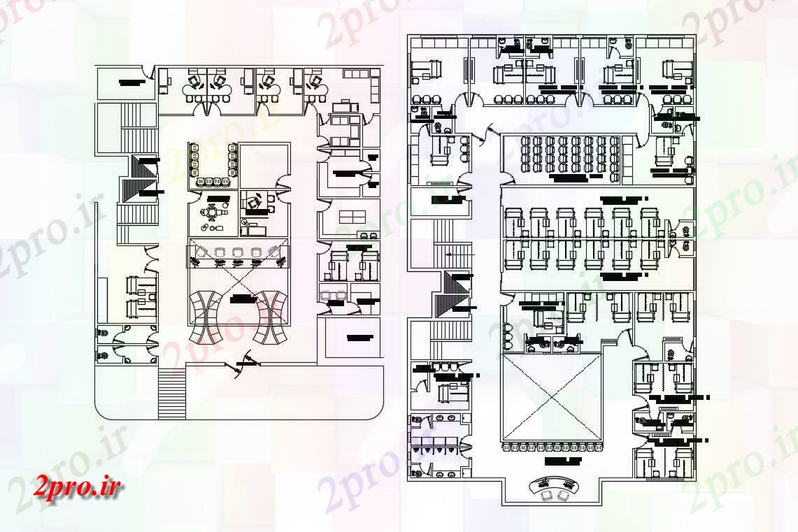 دانلود نقشه بیمارستان ، درمانگاه ، مرکز بهداشت ، کلینیک ، مطب 7×11 متر (کد35050)