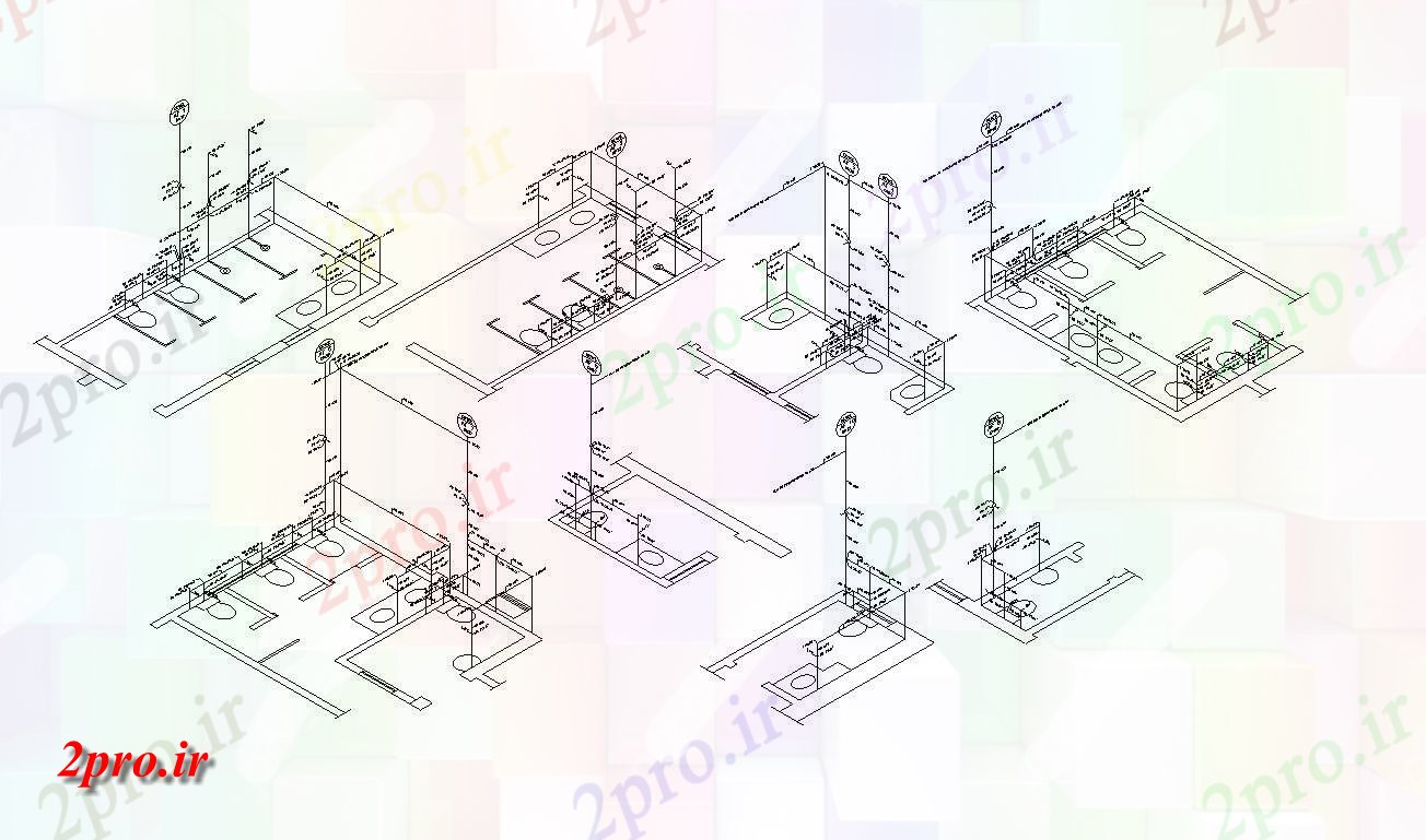 دانلود نقشه جزئیات ساخت توالت  (کد35268)