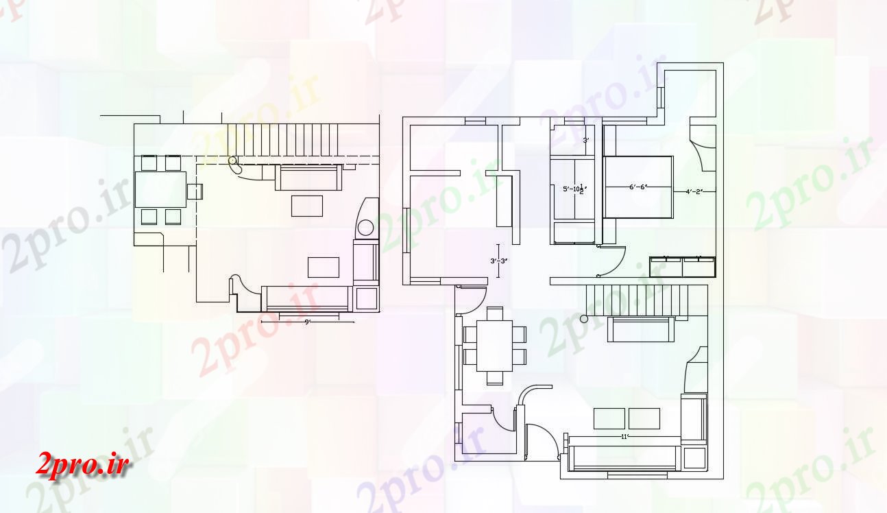 دانلود نقشه مسکونی  ، ویلایی ، آپارتمان 36×49 متر (کد35557)