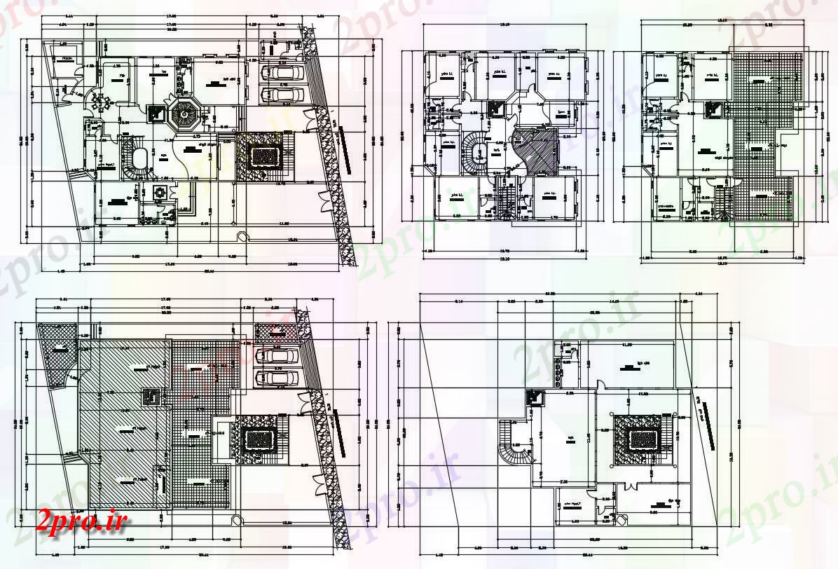 دانلود نقشه ساختمان مسکونی  ، ویلایی ، آپارتمان ، تجاری ، اداری ، دفتر کار 24×35 متر (کد35614)