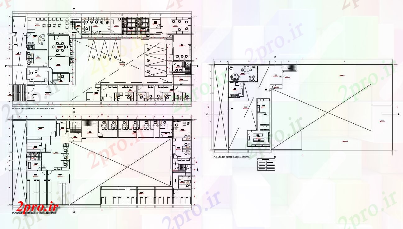 دانلود نقشه ساختمان اداری ، تجاری ، دفتر کار 19×41 متر 20 در 41 متر (کد35666)