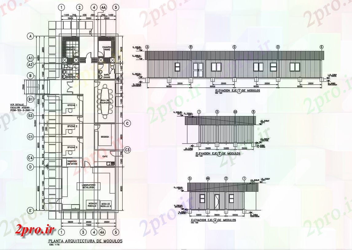 دانلود نقشه دفتر کار ، تجاری ، اداری ، مسکونی ، ویلایی ، آپارتمان 7×23 متر 9 در 24 متر (کد35685)