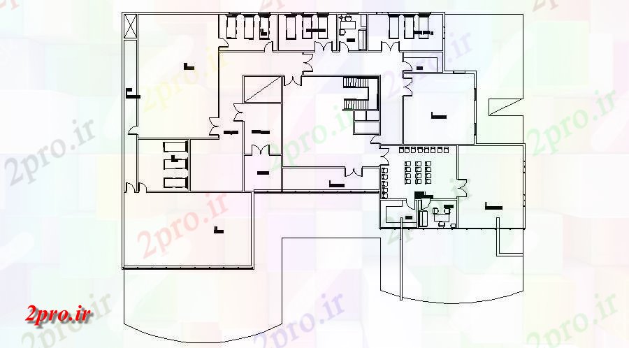 دانلود نقشه  بیمارستان درمانگاه 28×41 متر (کد35773)