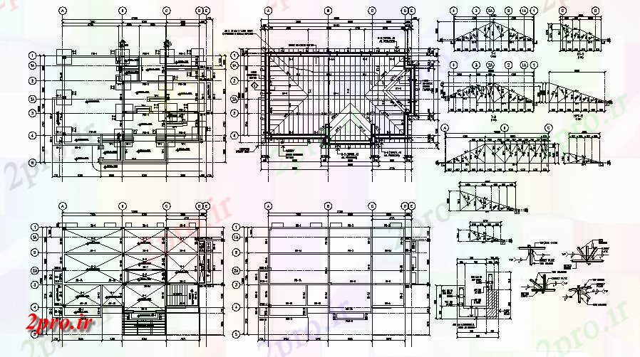 دانلود نقشه جزئیات  فولاد سقف  (کد35792)