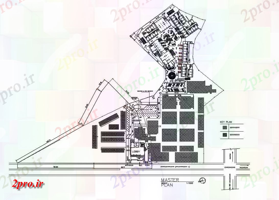 دانلود نقشه مجتمع مسکونی ، اپارتمان ، شهرک مسکونی ، طرح جامع مسکونی  (کد35838)