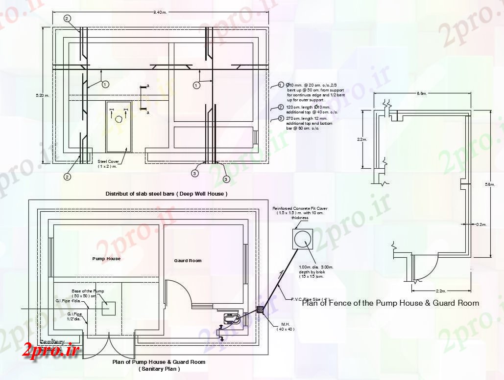 دانلود نقشه اتاق پمپ  (کد35984)