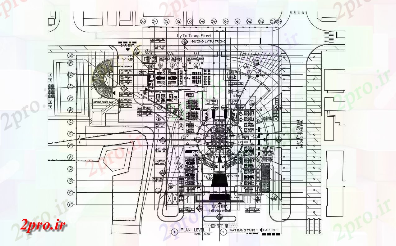 دانلود نقشه طراحی دفتر کار ، تجاری ، اداری 11×15 متر 100 در 105 متر (کد36054)