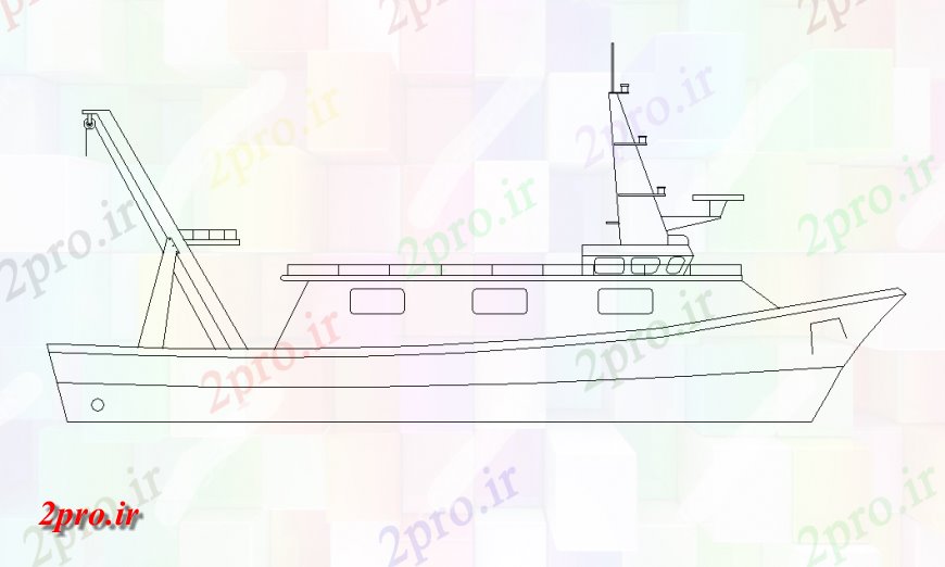 دانلود نقشه کشتی ، قایق  (کد36332)